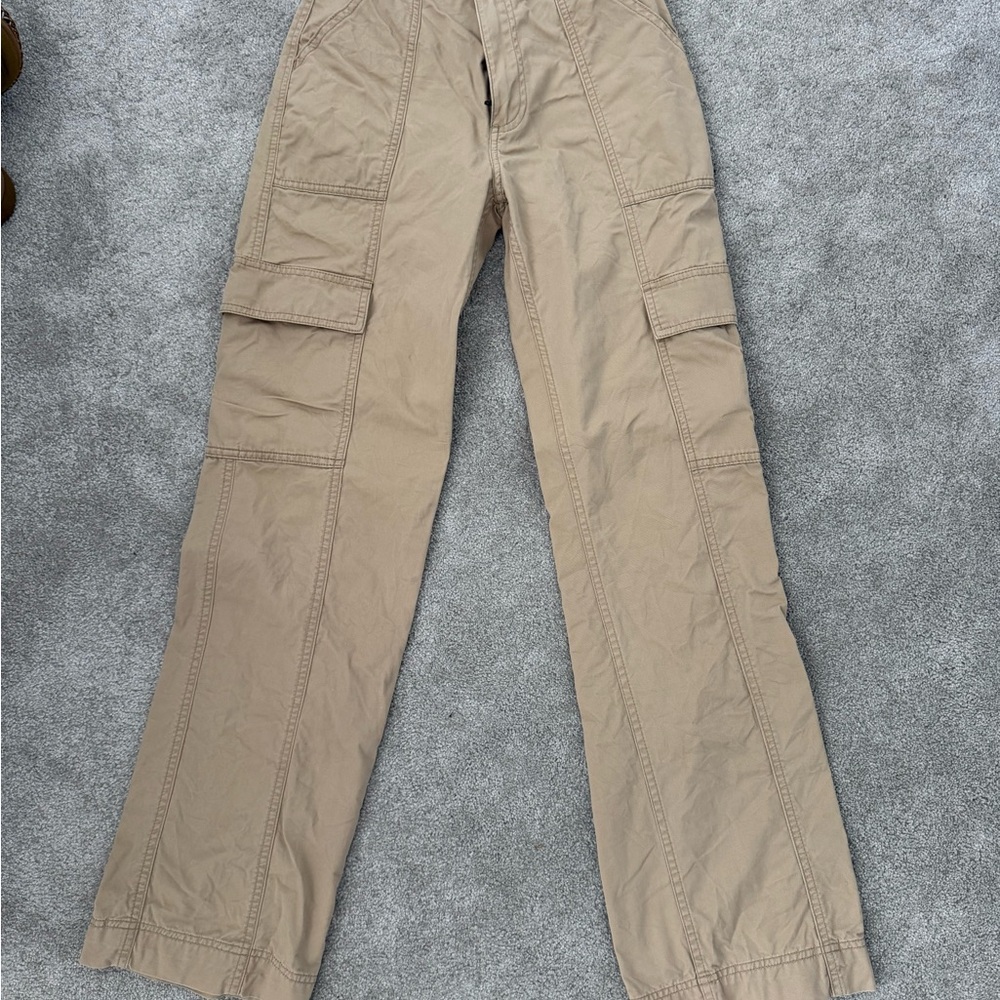 Abercrombie & Fitch Women's Tan Straight Leg Pants
